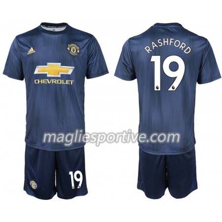 Completo Calcio Manchester United RASHFORD 19 Bambino Divisa Terza 2018/2019